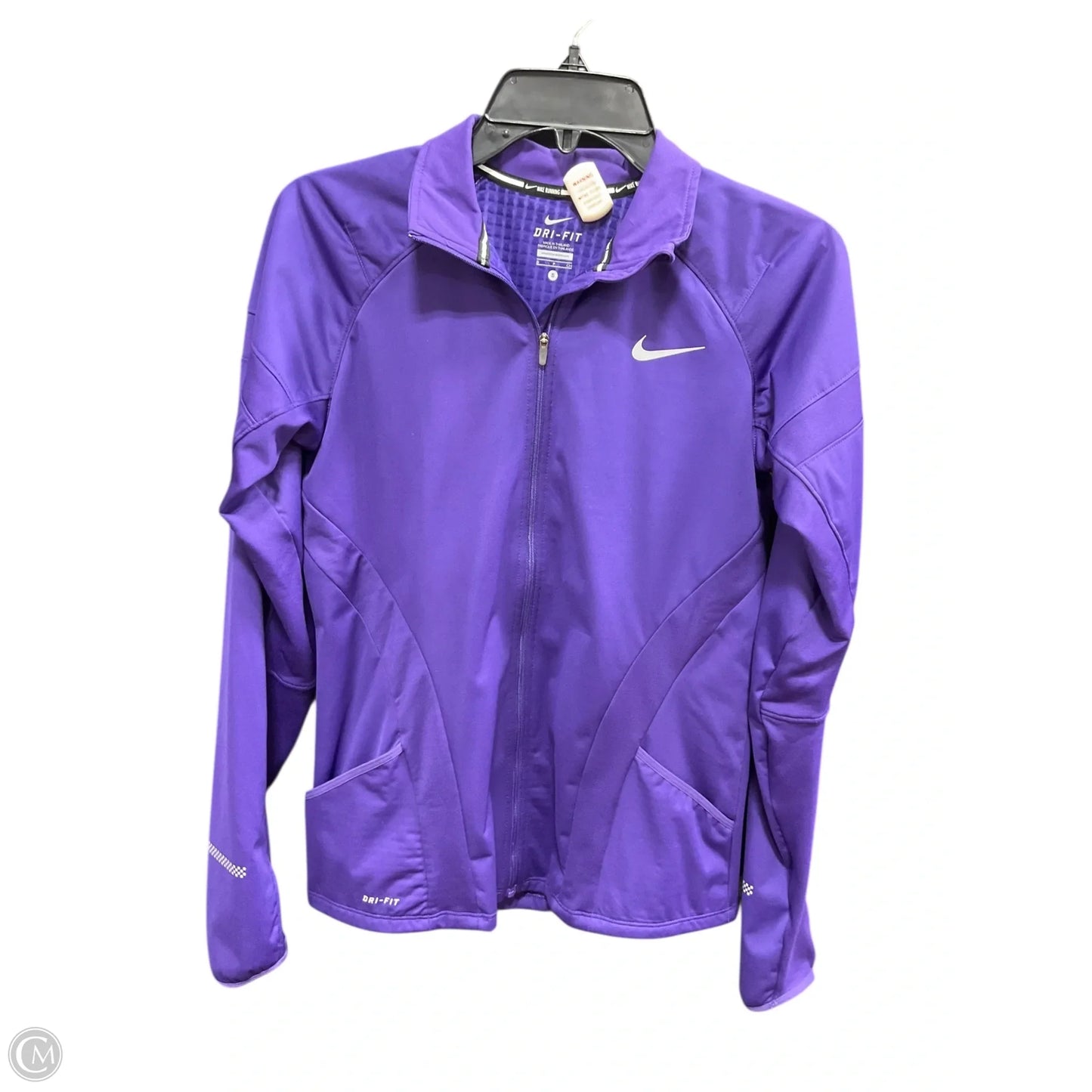 Athletic Jacket By Nike Apparel In Purple, Size: S