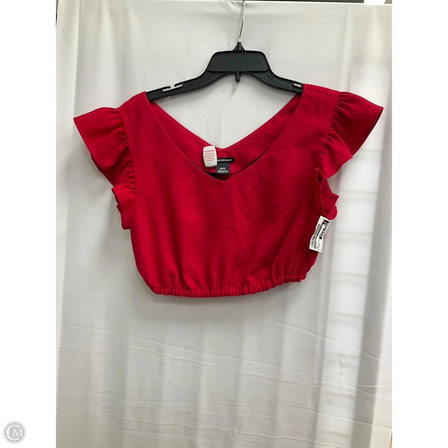 Top Short Sleeve By Club Monaco In Red, Size: Xs