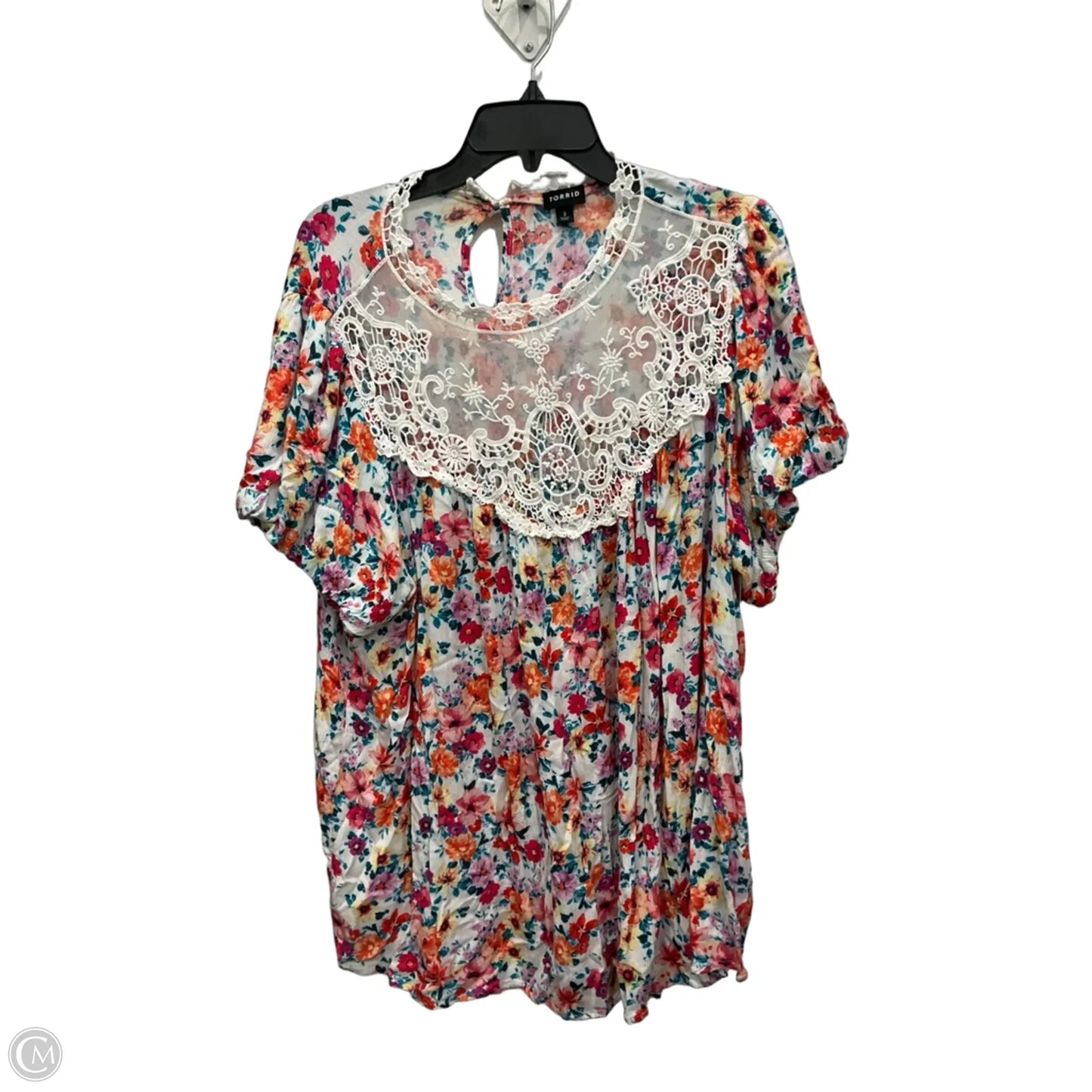 Top Short Sleeve By Torrid In Floral Print, Size: 3x