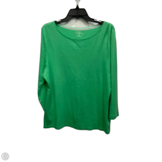 Top 3/4 Sleeve By Talbots In Green, Size: Xl