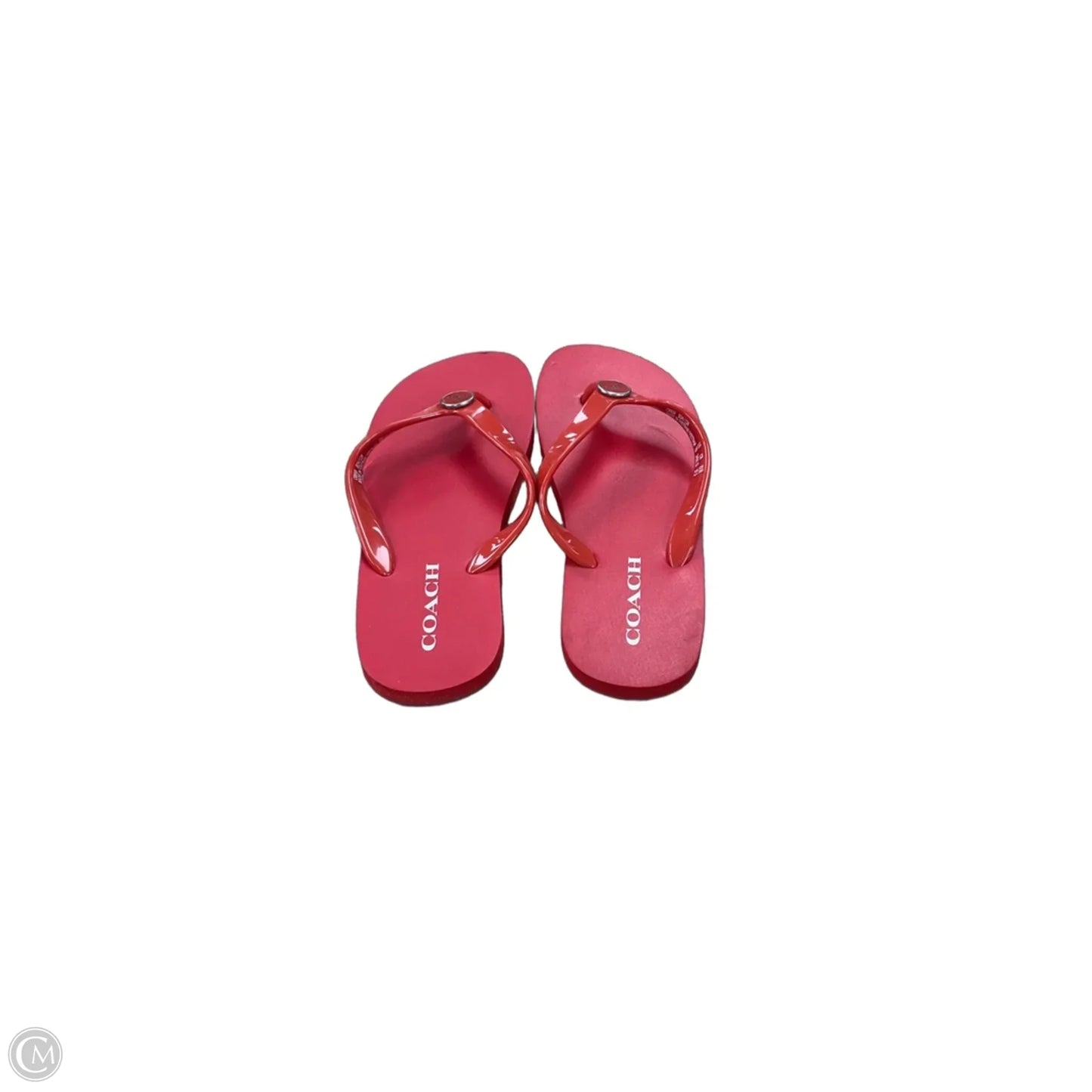 Sandals Designer By Coach In Red, Size: 7