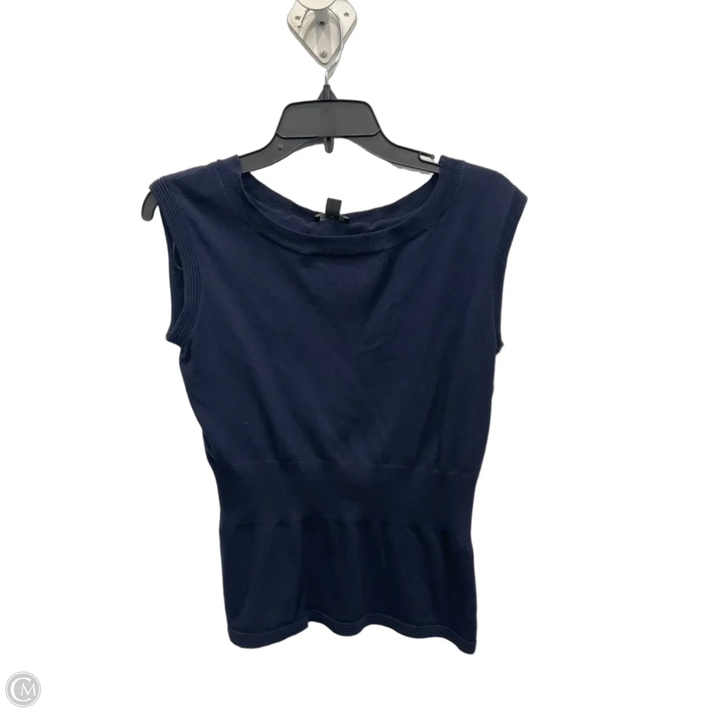 Top Sleeveless By Ann Taylor In Navy, Size: M