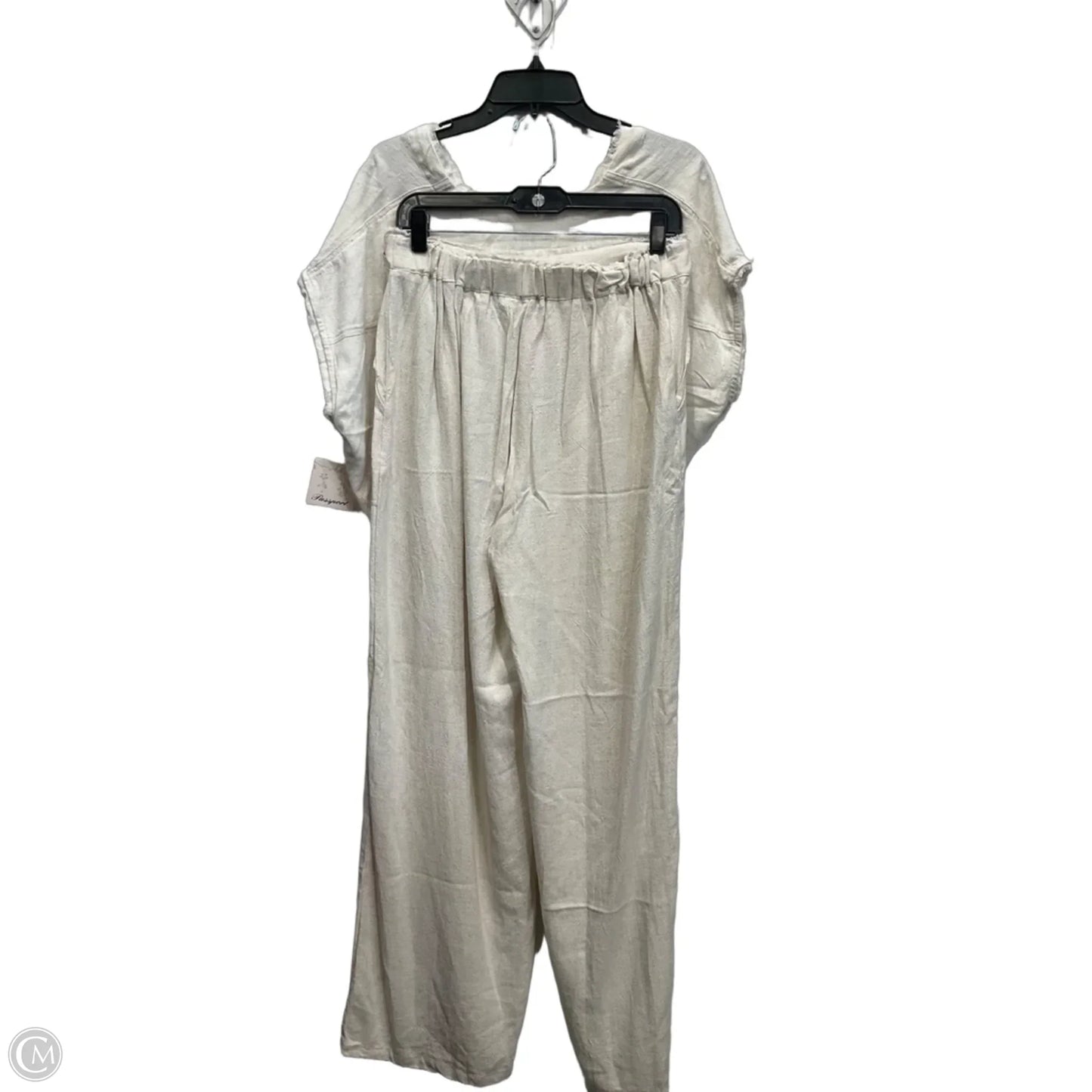 Pants Set 2pc By Passport In Cream, Size: L