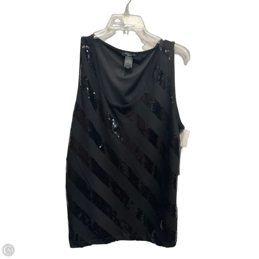 Top Sleeveless By Notations In Black, Size: 3x