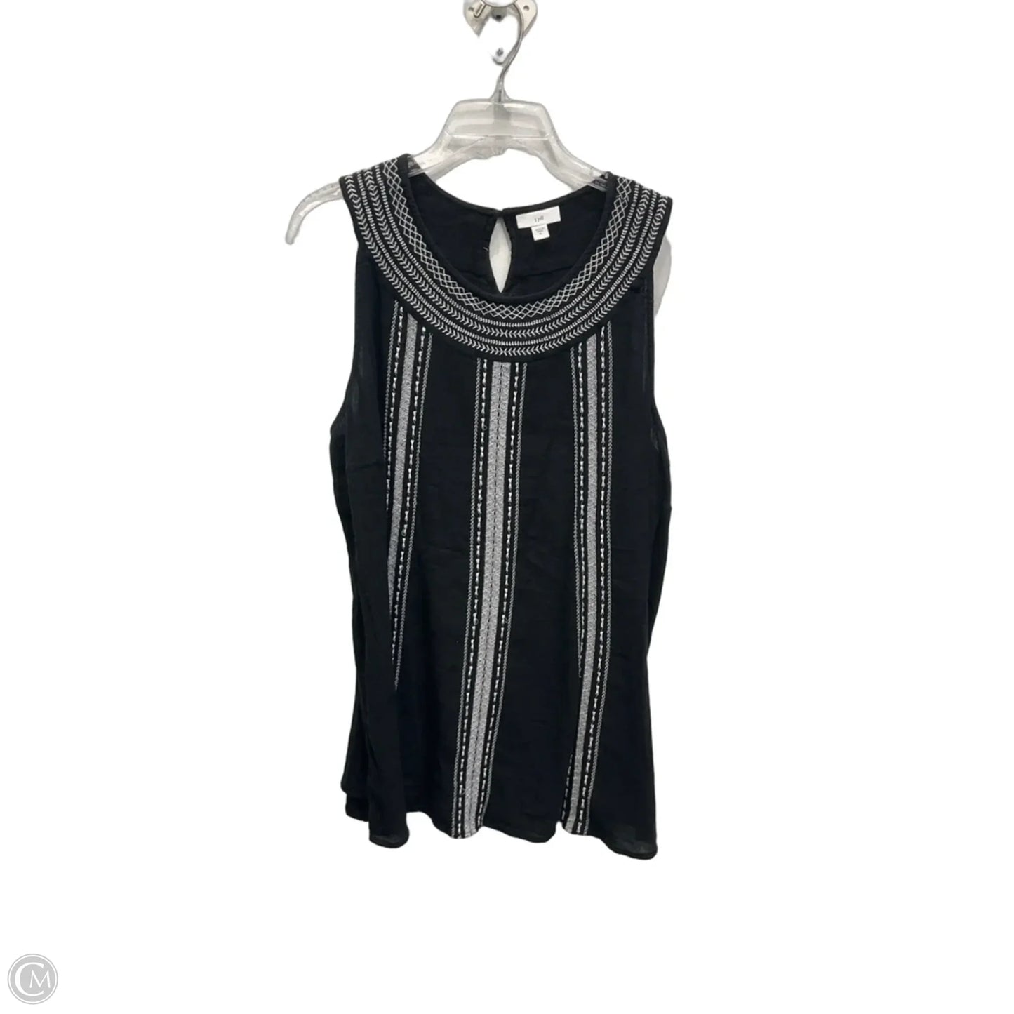Top Sleeveless By J. Jill In Black, Size: Xl