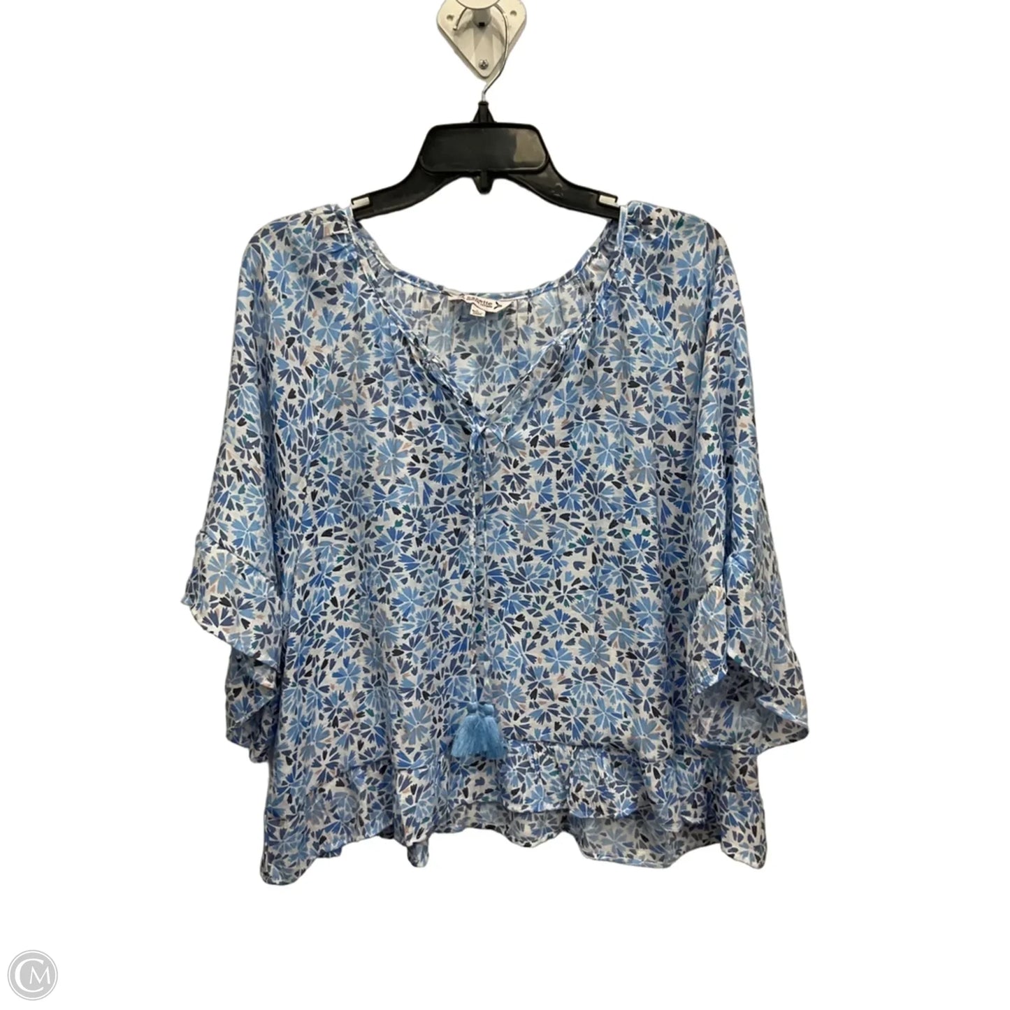 Top Short Sleeve By Nanette By Nanette Lepore In Blue, Size: L