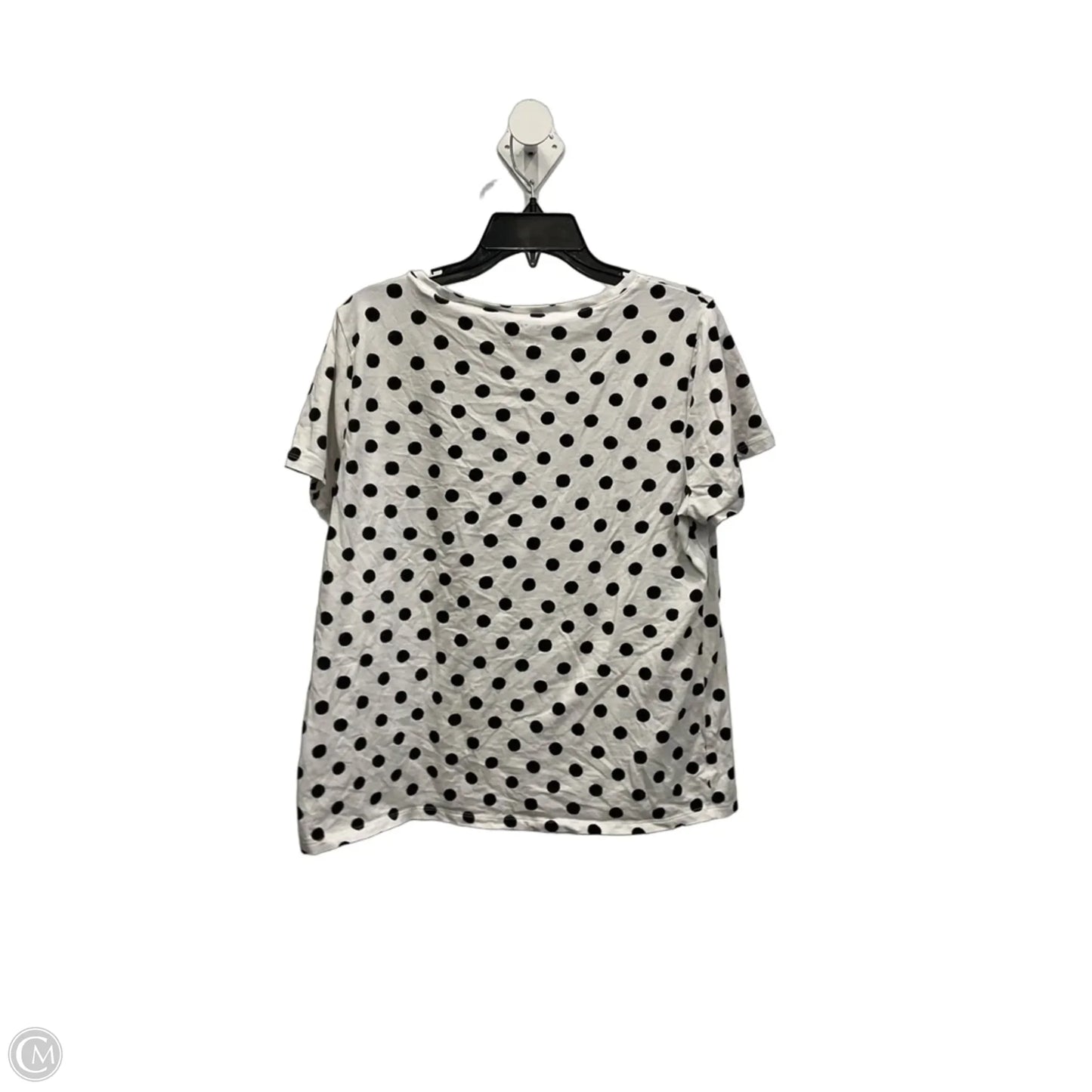 Top Short Sleeve Basic By Ann Taylor In Polkadot Pattern, Size: Xl
