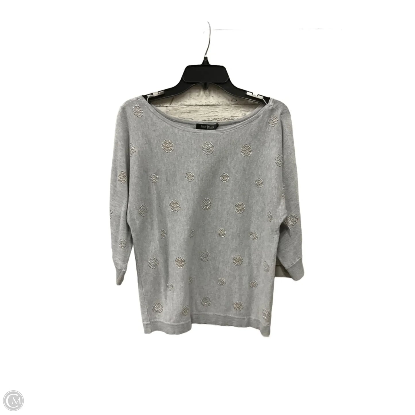 Top Long Sleeve By White House Black Market In Grey, Size: M