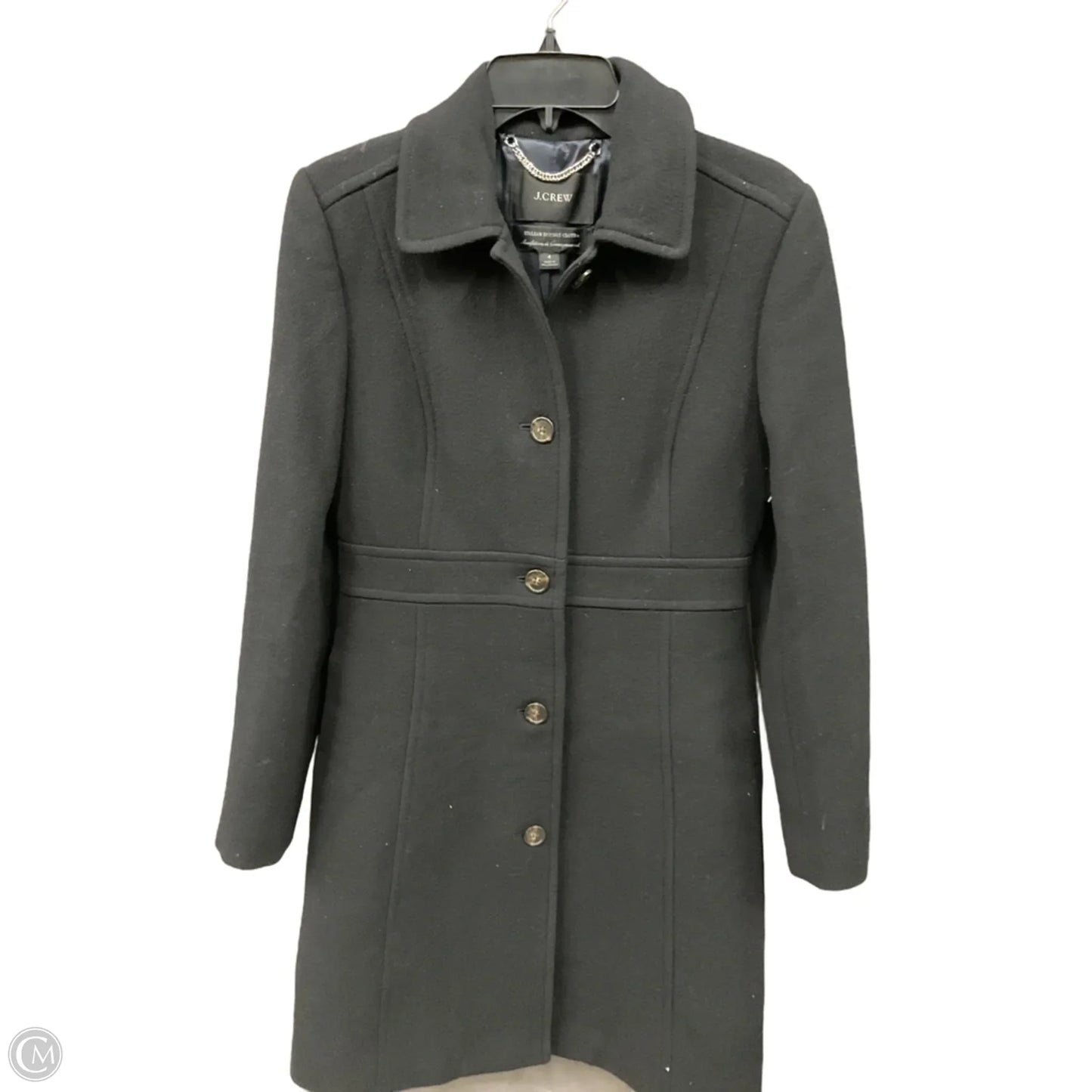 Coat Trench Coat By J. Crew In Black, Size: S
