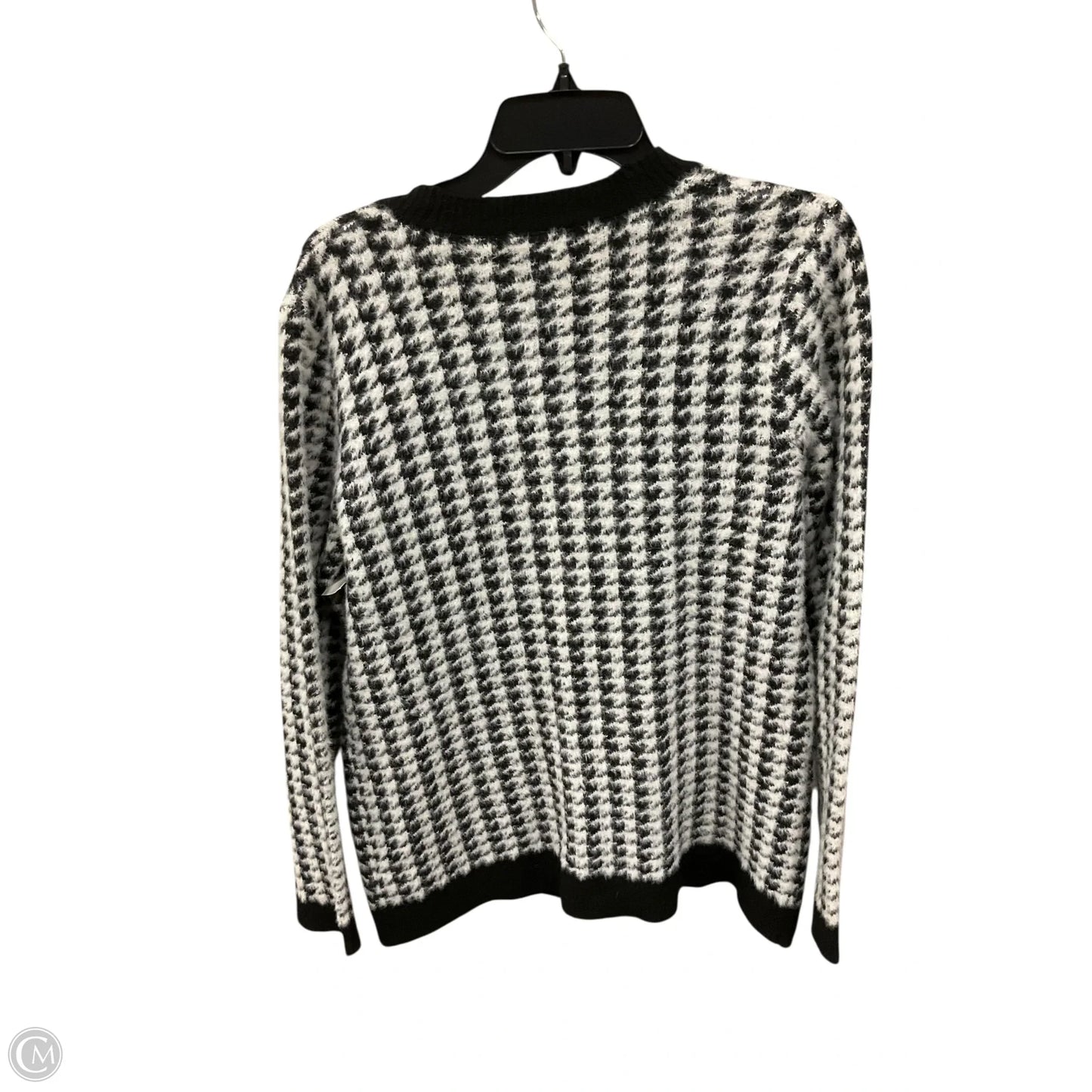 Cardigan By Tahari In Black & White, Size: M