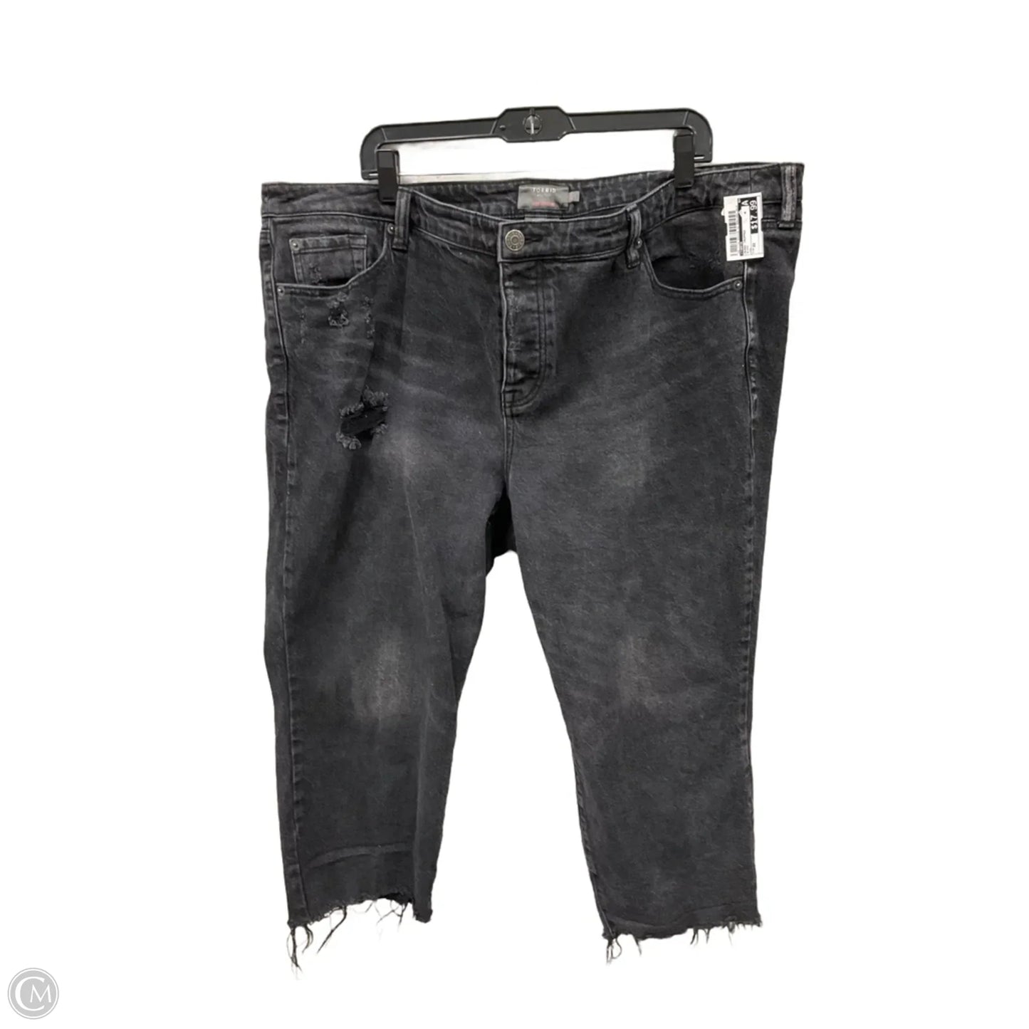 Jeans Cropped By Torrid In Black, Size: 22