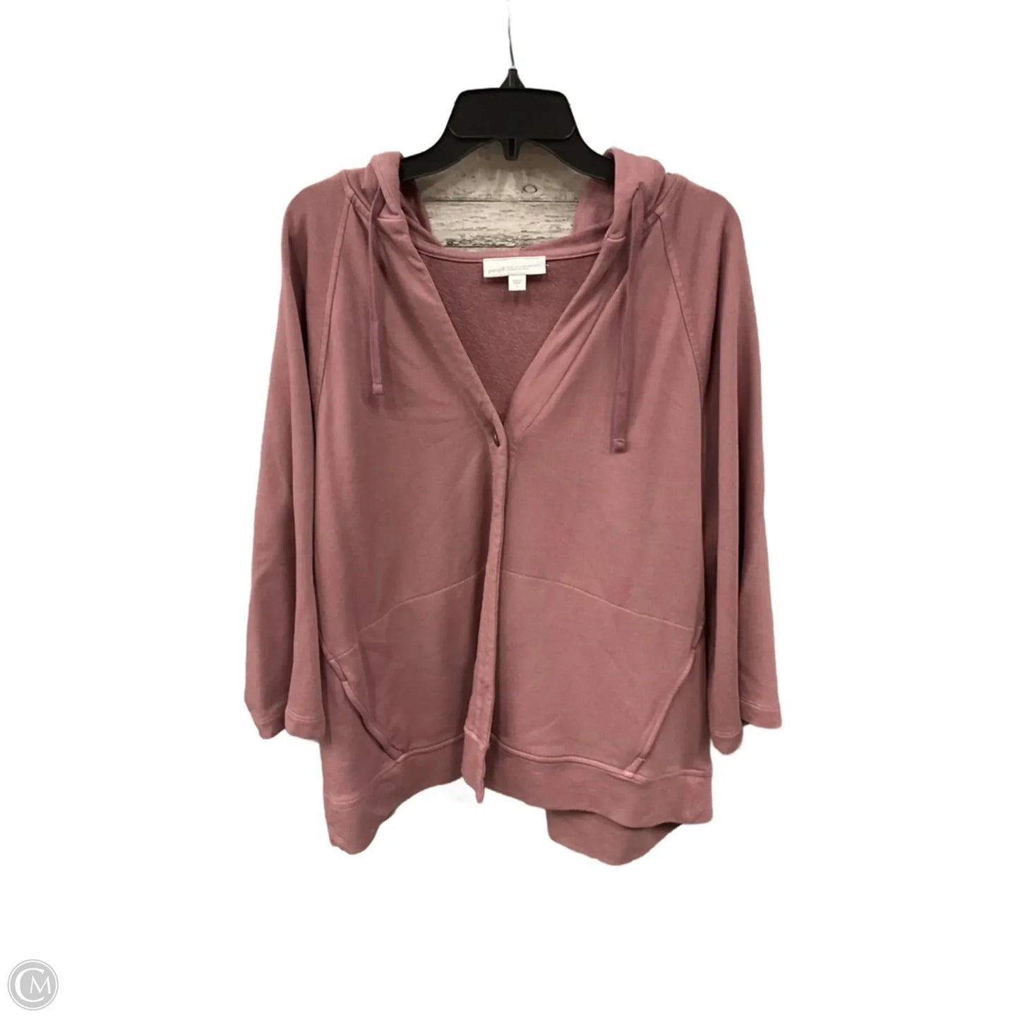 Sweatshirt Hoodie By J. Jill In Pink, Size: L
