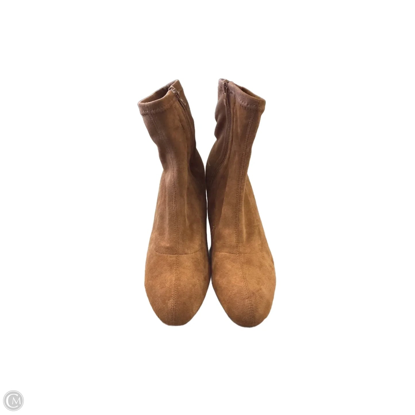 Boots Ankle Heels By Clothes Mentor In Brown, Size: 9