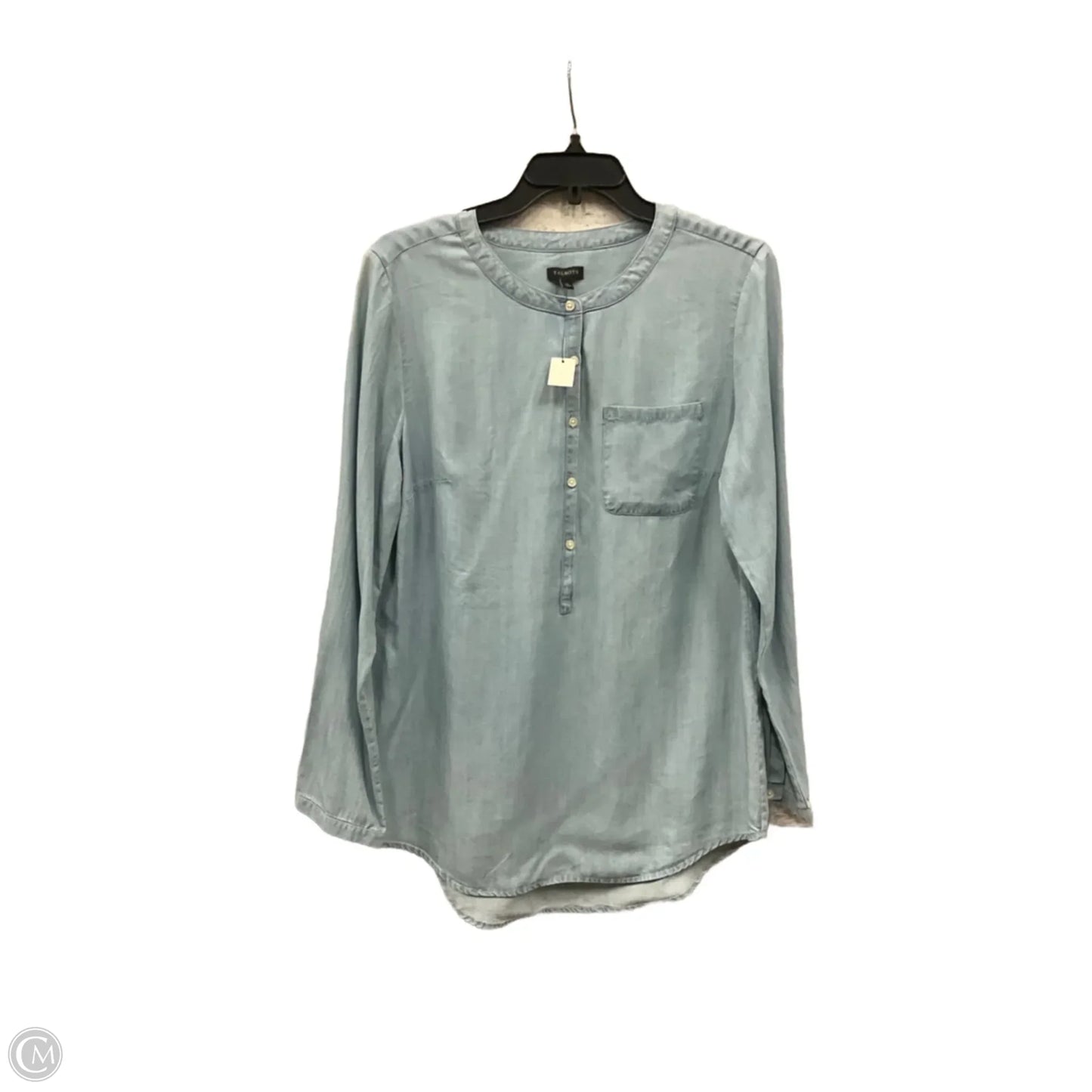 Top Long Sleeve By Talbots In Blue, Size: M
