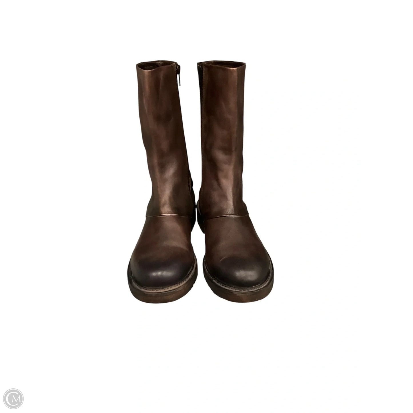 Boots Ankle Flats By Cmc In Brown, Size: 8