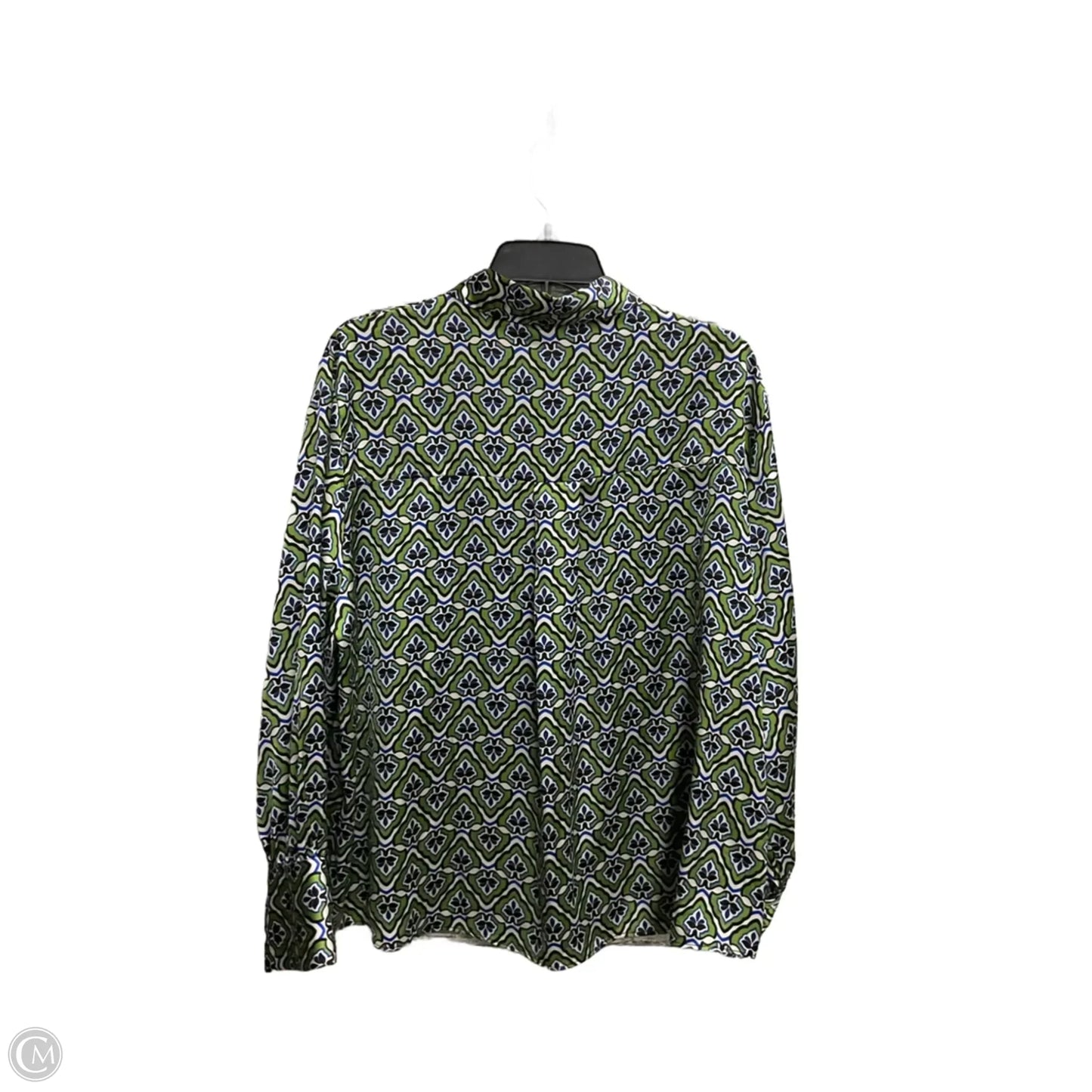 Blouse Long Sleeve By Zara In Green, Size: Xl