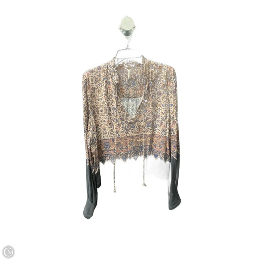 Top Long Sleeve By Free People In Brown, Size: M