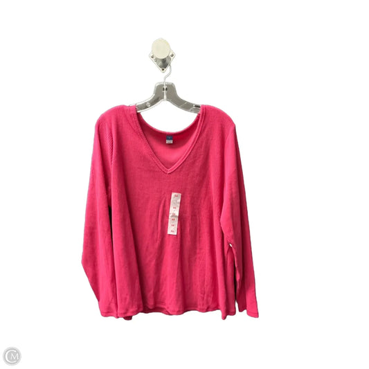 Top Long Sleeve Basic By Old Navy In Pink, Size: 3x