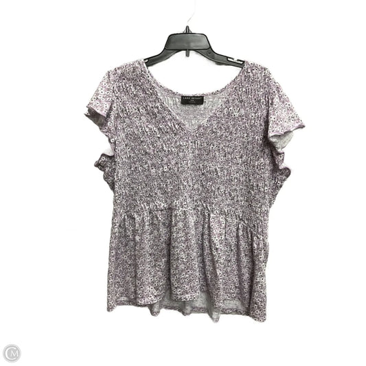 Top Short Sleeve By Lane Bryant In Purple, Size: 2x