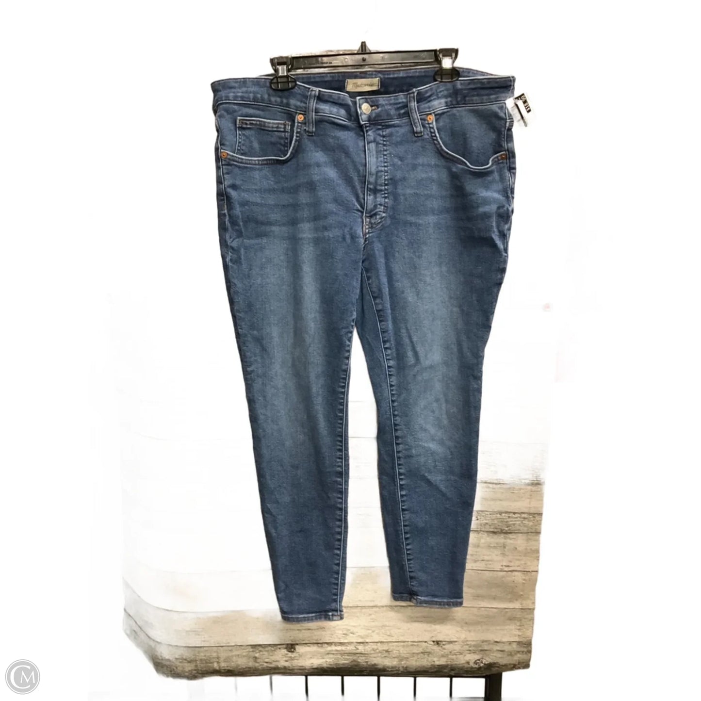 Jeans Skinny By Madewell In Blue Denim, Size: 18