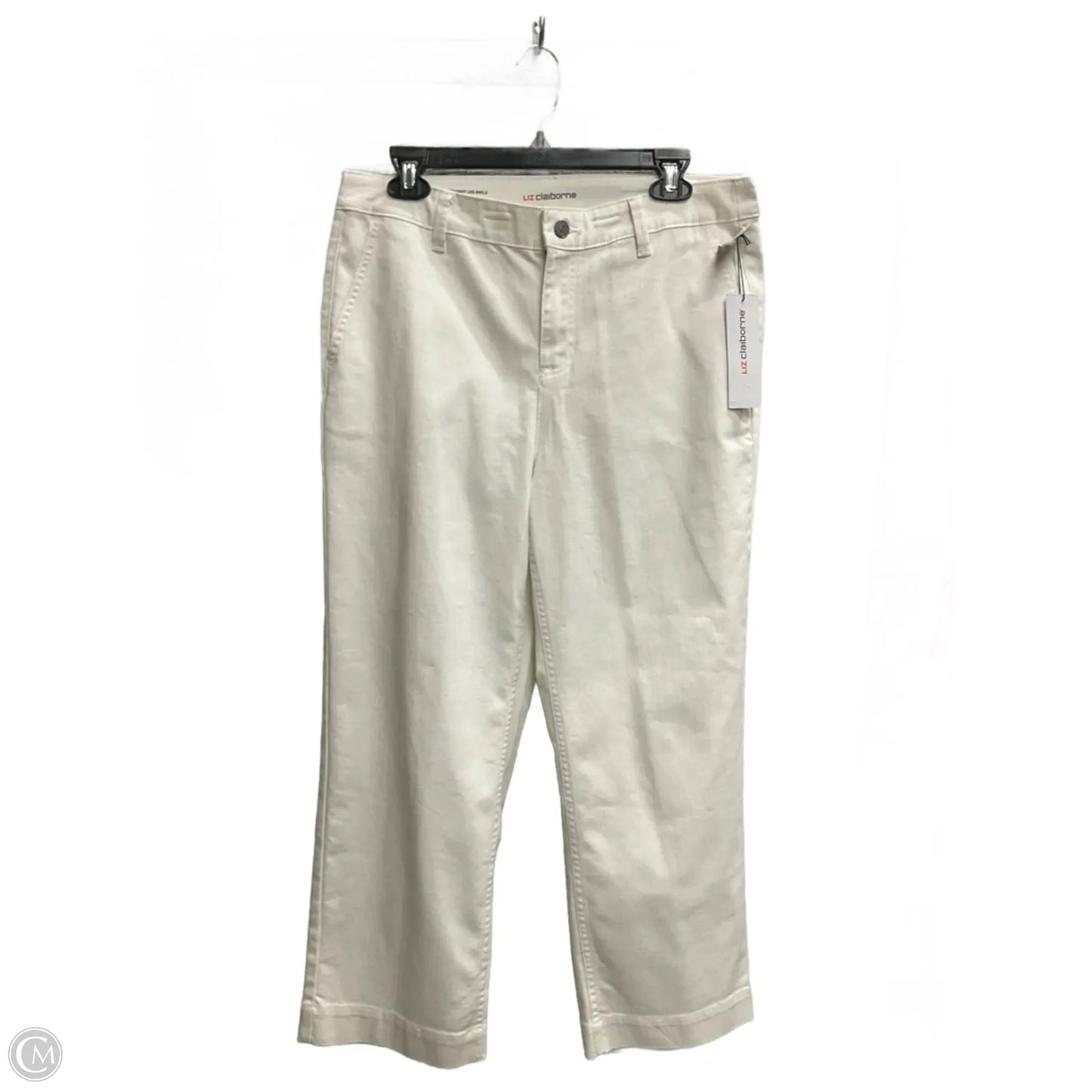 Jeans Straight By Liz Claiborne In White Denim, Size: 10