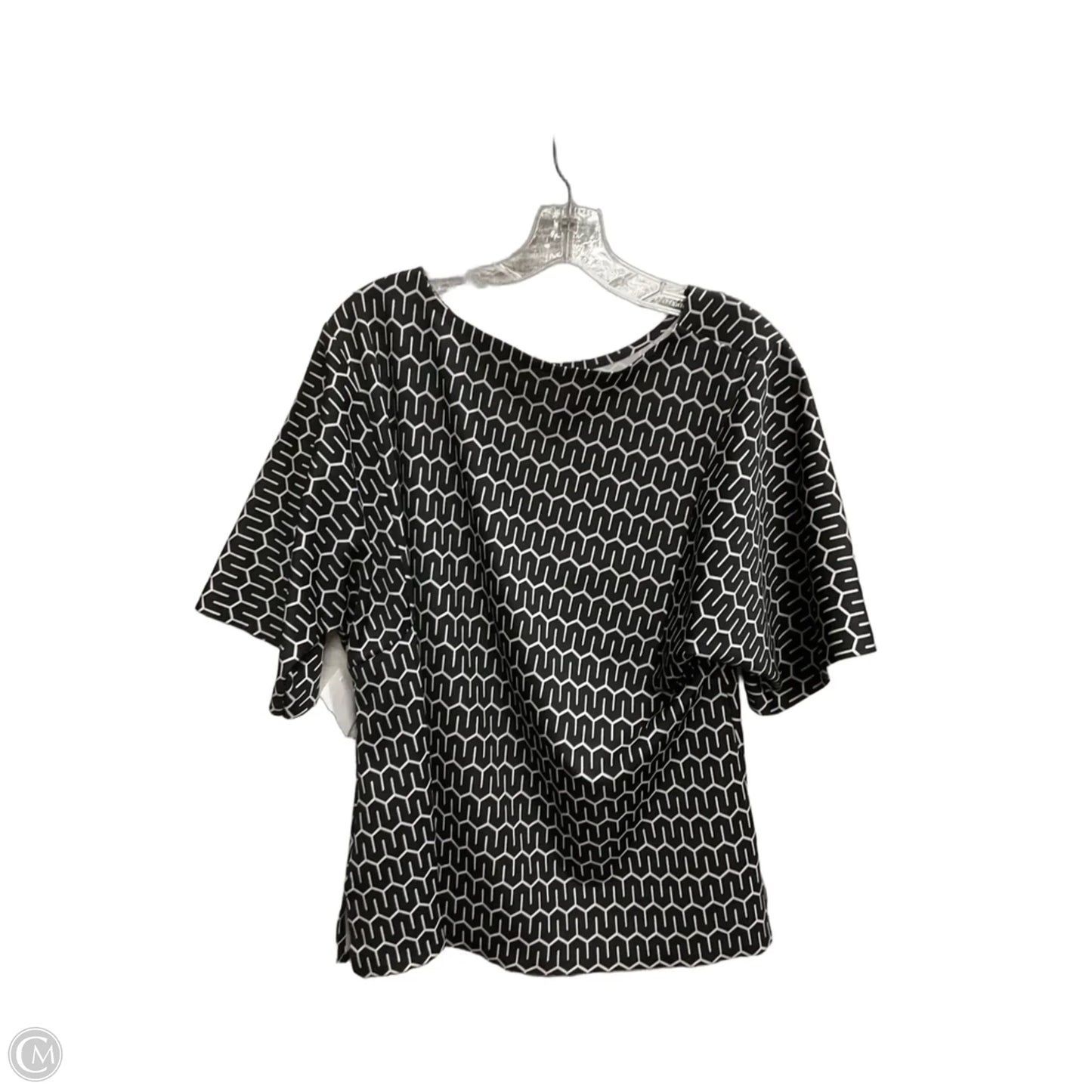Top Short Sleeve By Chicos In Black, Size: 3x