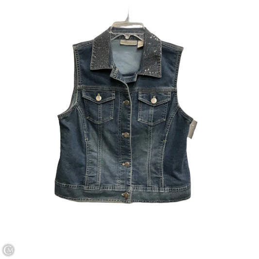 Vest Other By Chicos In Blue Denim, Size: M