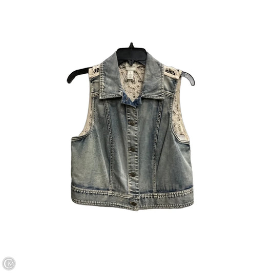 Vest Other By Chicos In Blue Denim, Size: M