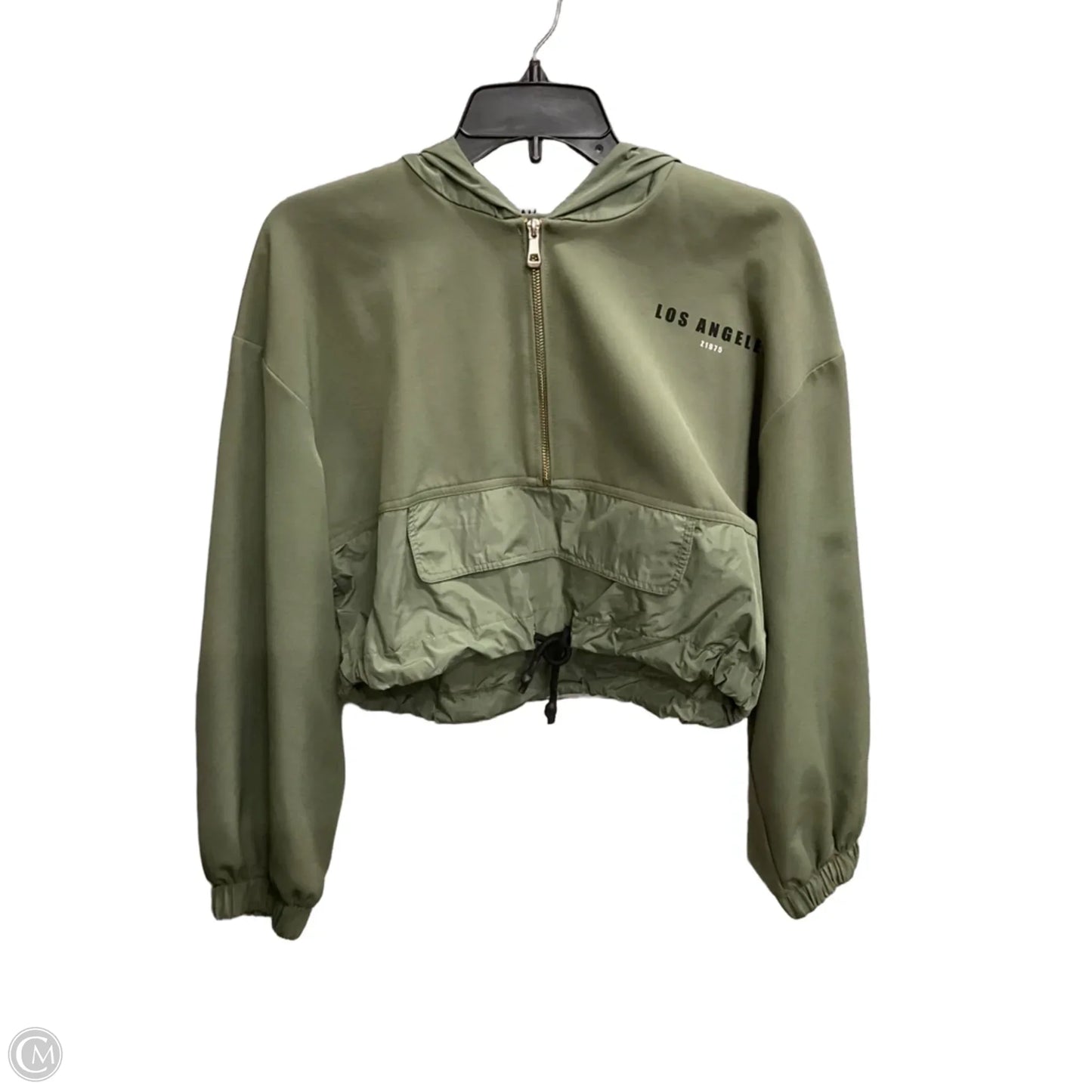 Jacket Windbreaker By Zara In Green, Size: Xs