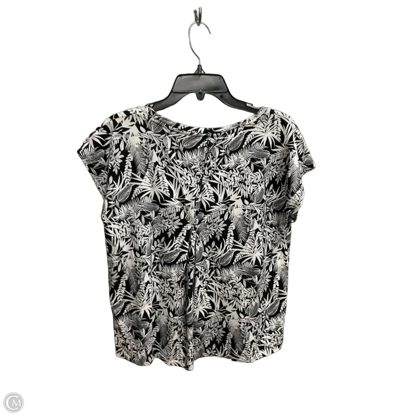 Top Short Sleeve By Talbots In Black, Size: M
