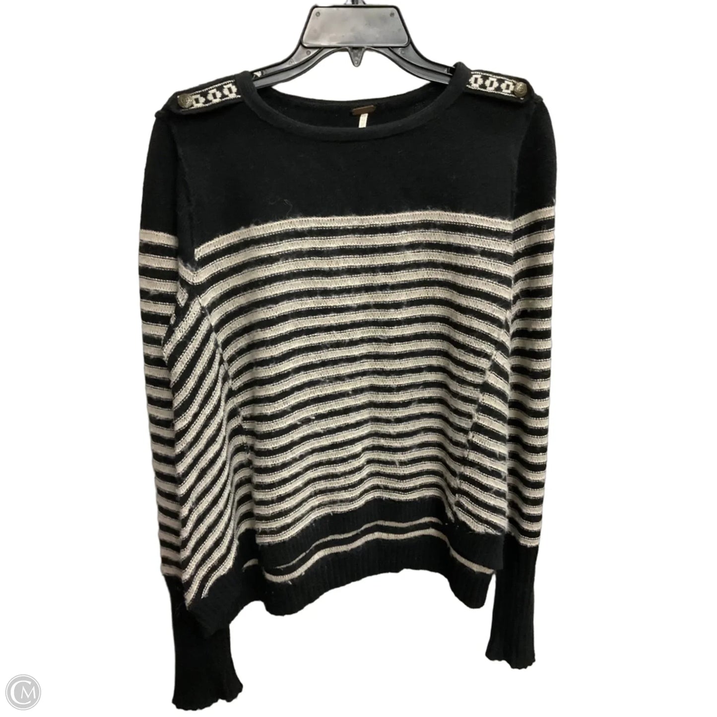 Sweater By Free People In Striped Pattern, Size: L
