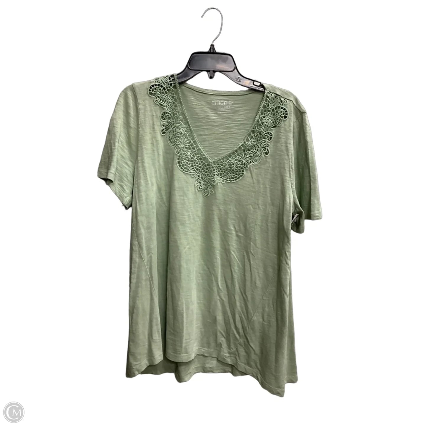 Top Short Sleeve Basic By Chicos In Green, Size: Xl