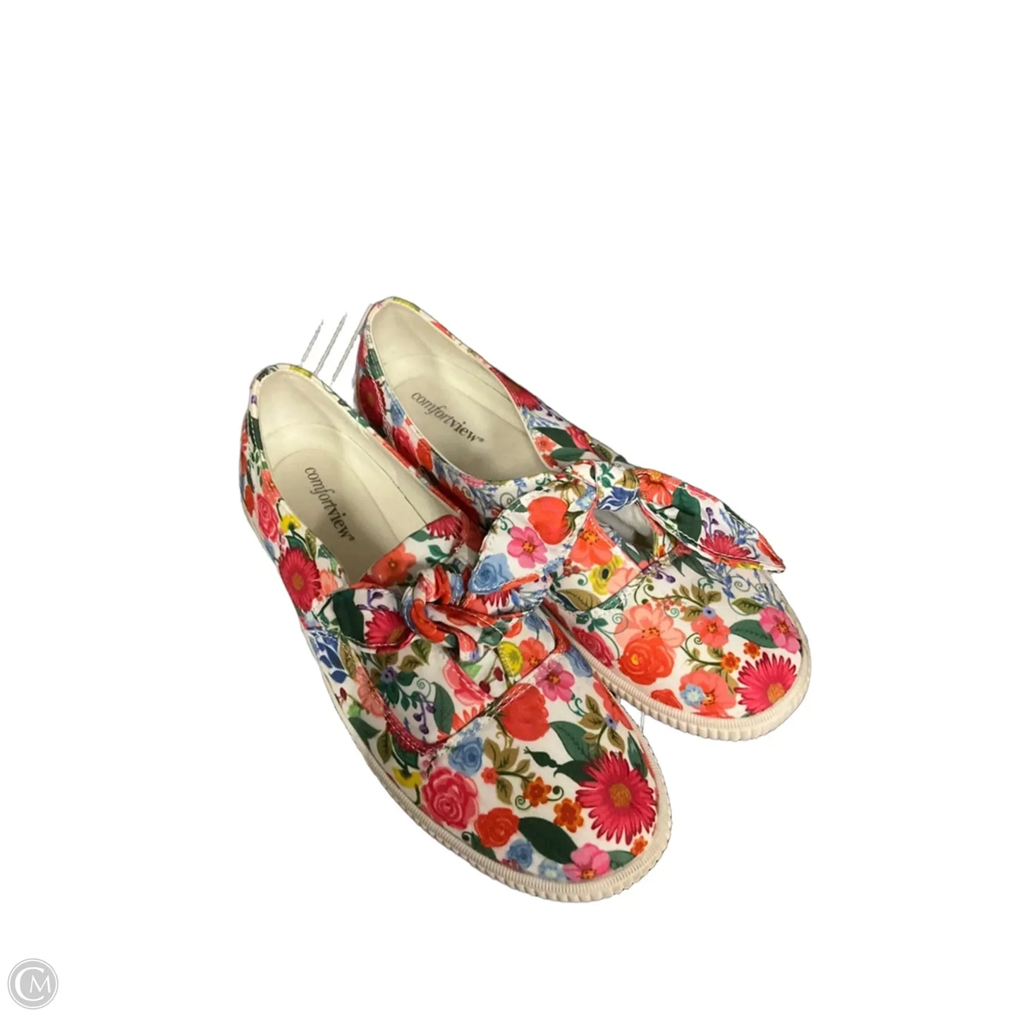 Shoes Flats By Comfortview In Floral Print, Size: 12