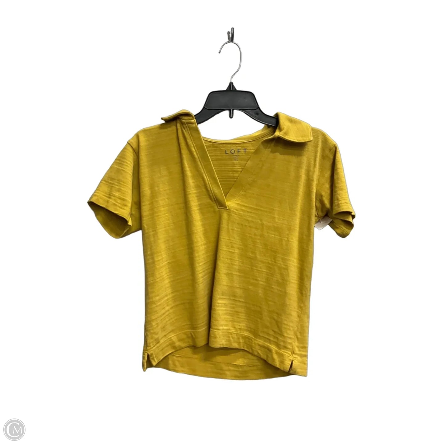 Top Short Sleeve By Loft In Yellow, Size: Xs