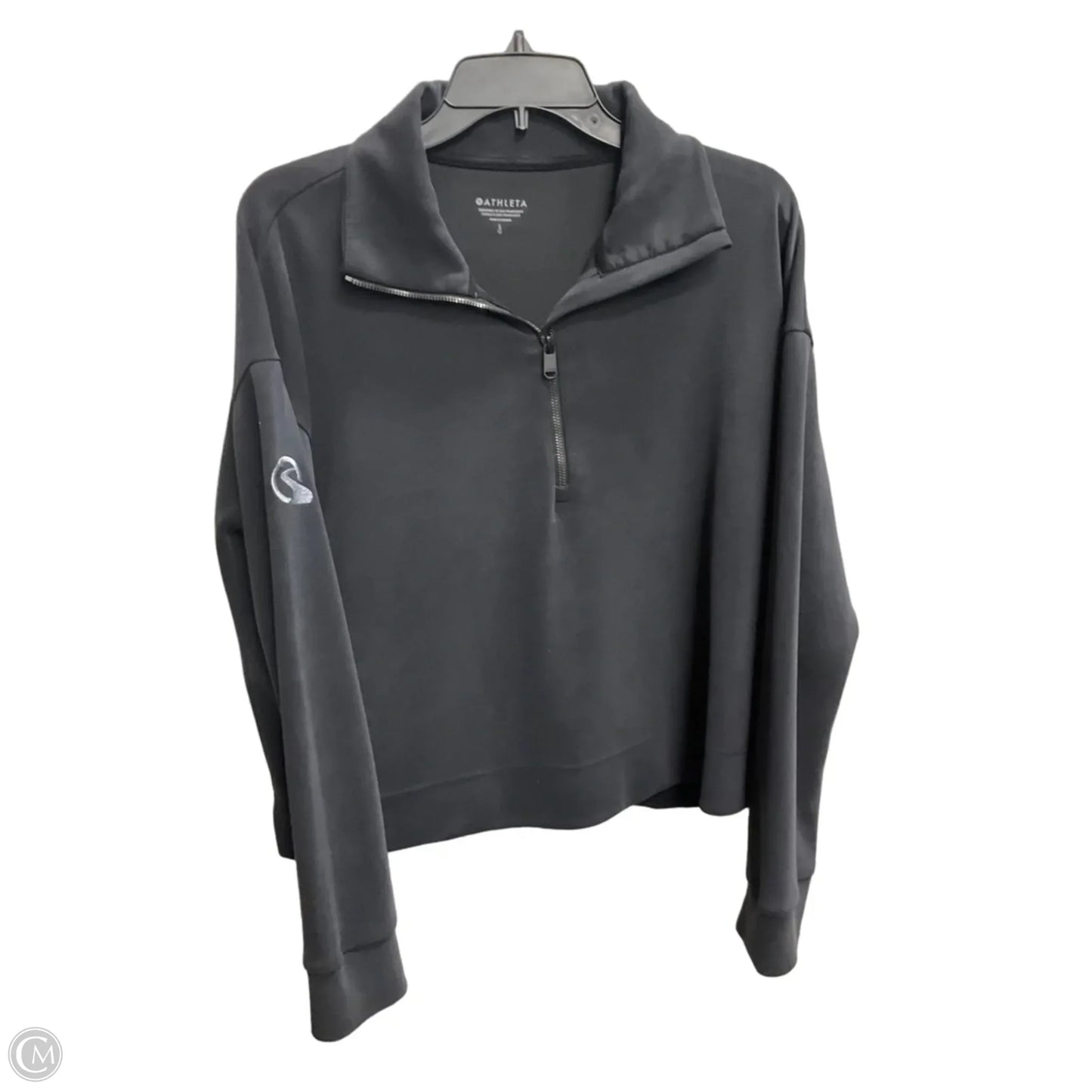 Sweatshirt Collar By Athleta In Grey, Size: L