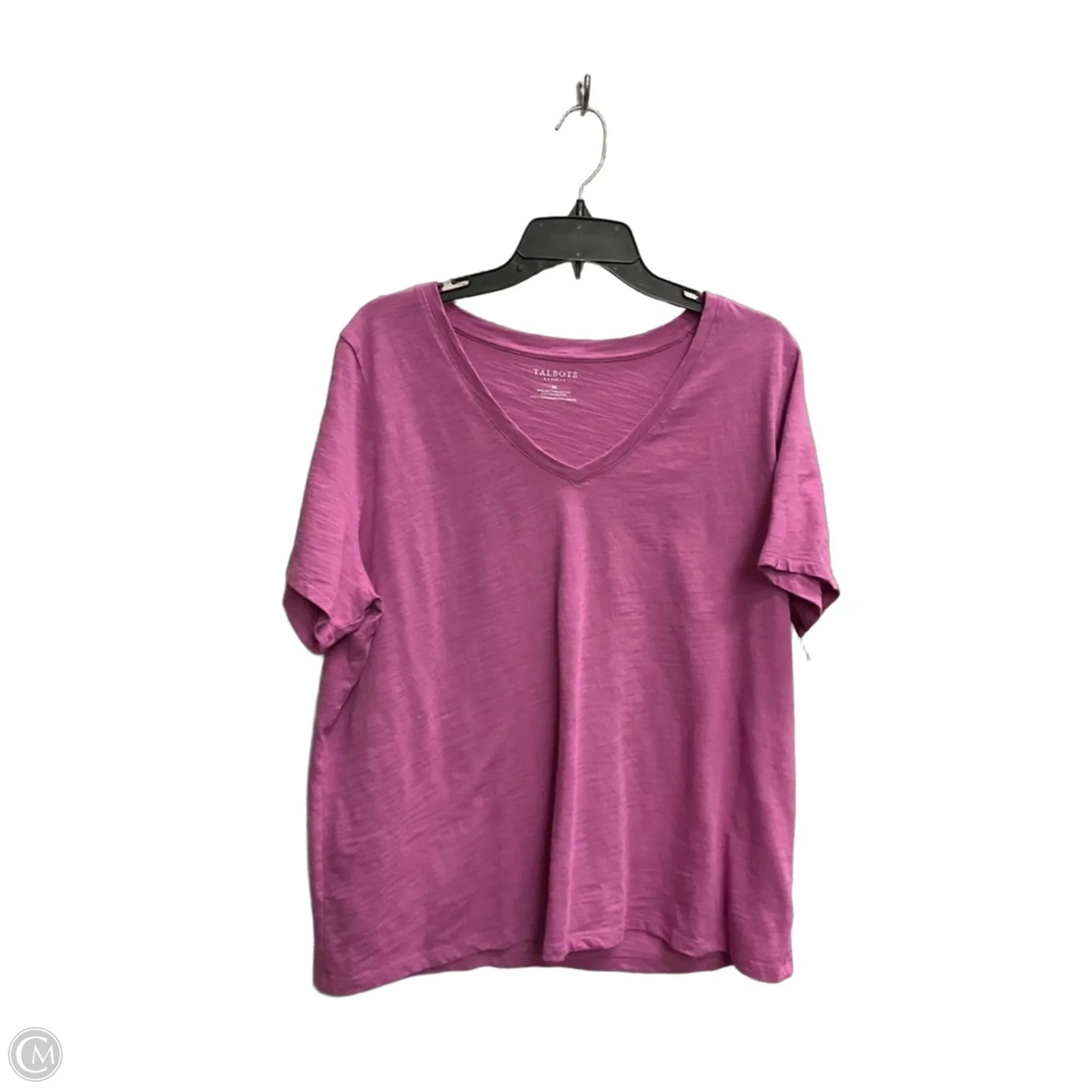 Top Short Sleeve Basic By Talbots In Purple, Size: 2x