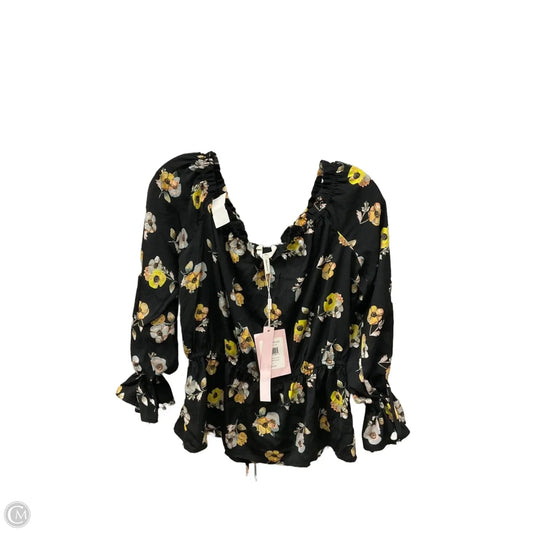 Top Long Sleeve By Avec Les Filles In Black, Size: L