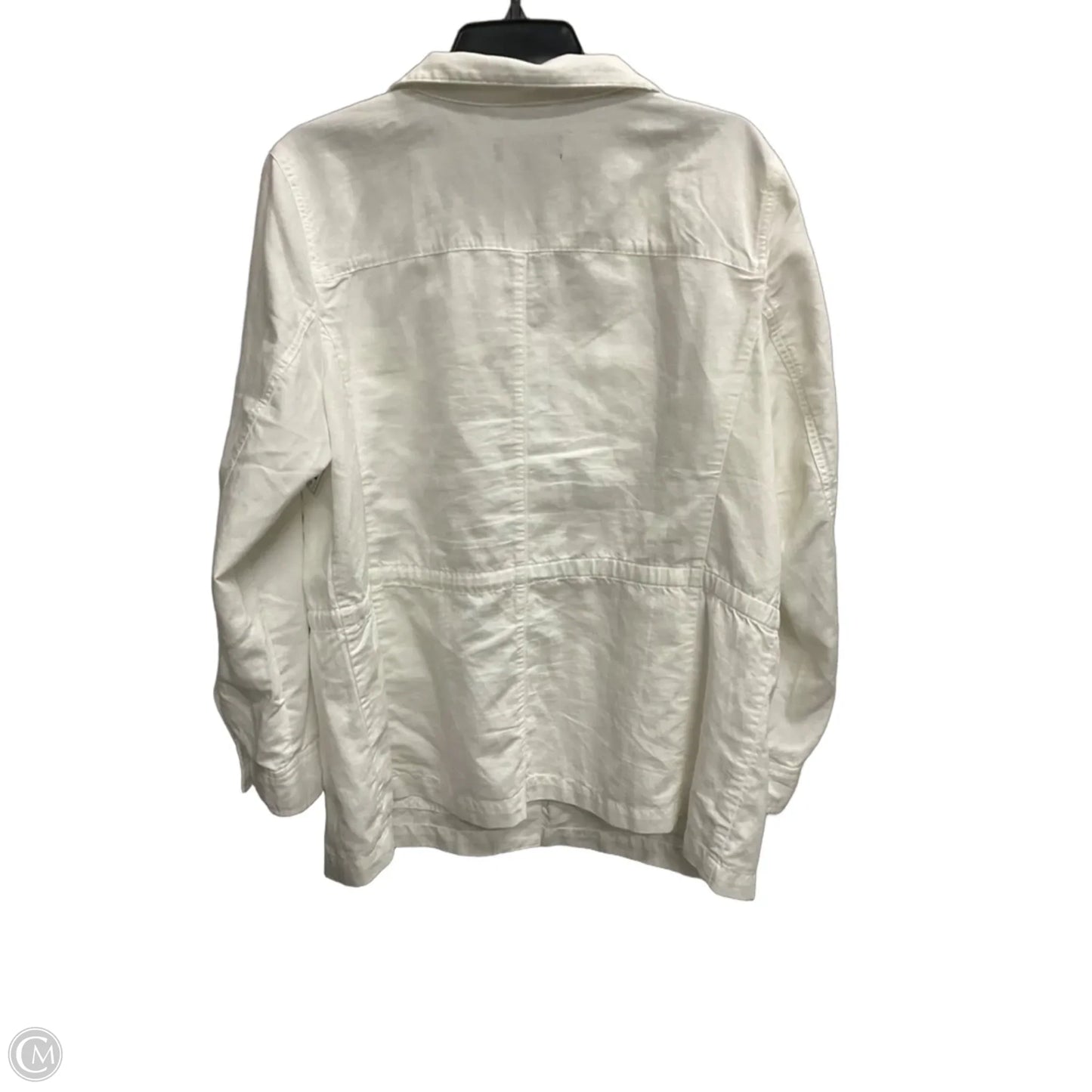 Jacket Shirt By Talbots In White, Size: Xlp