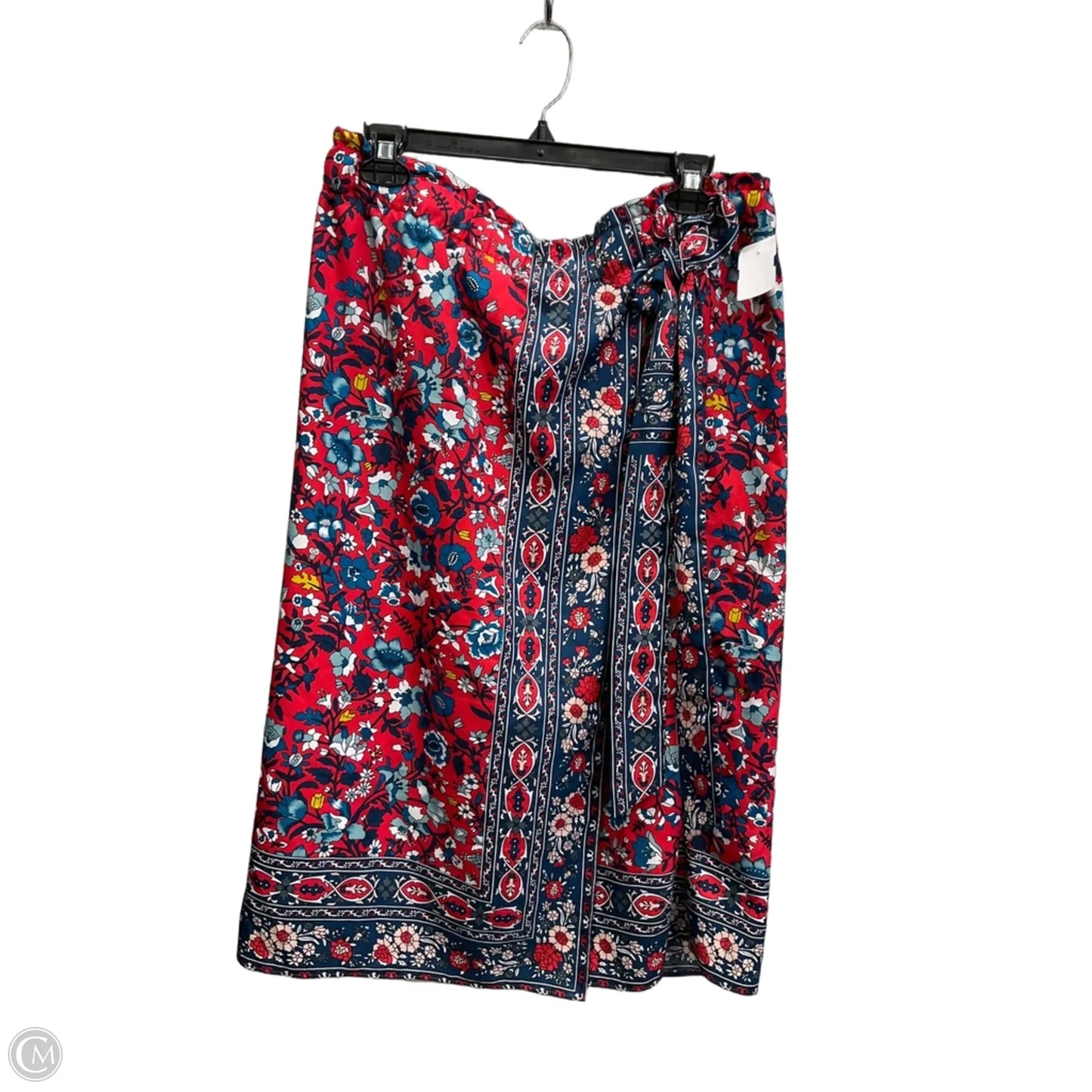 Skirt Midi By Loft In Red, Size: L