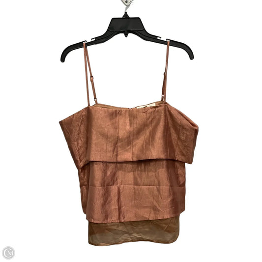 Top Sleeveless By Blue Tassel In Gold, Size: M