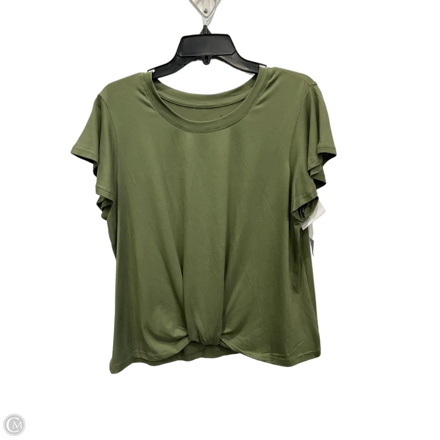 Top Short Sleeve Basic By Just Be In Green, Size: 1x