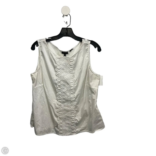 Top Sleeveless By Talbots In White, Size: Xl