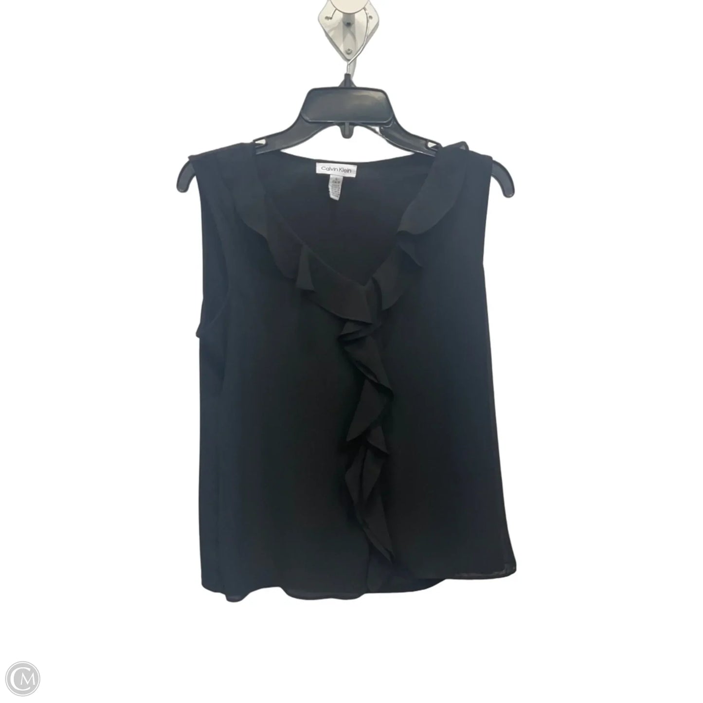 Top Sleeveless By Calvin Klein In Black, Size: S