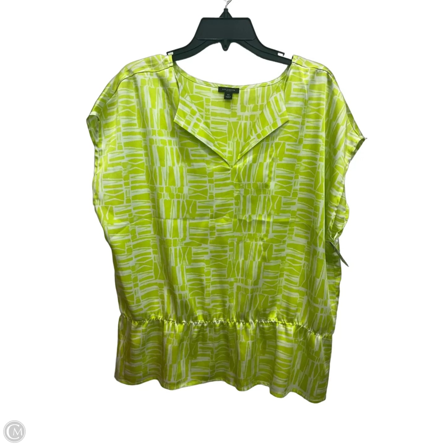 Top Short Sleeve By Ann Taylor In Green, Size: Xl