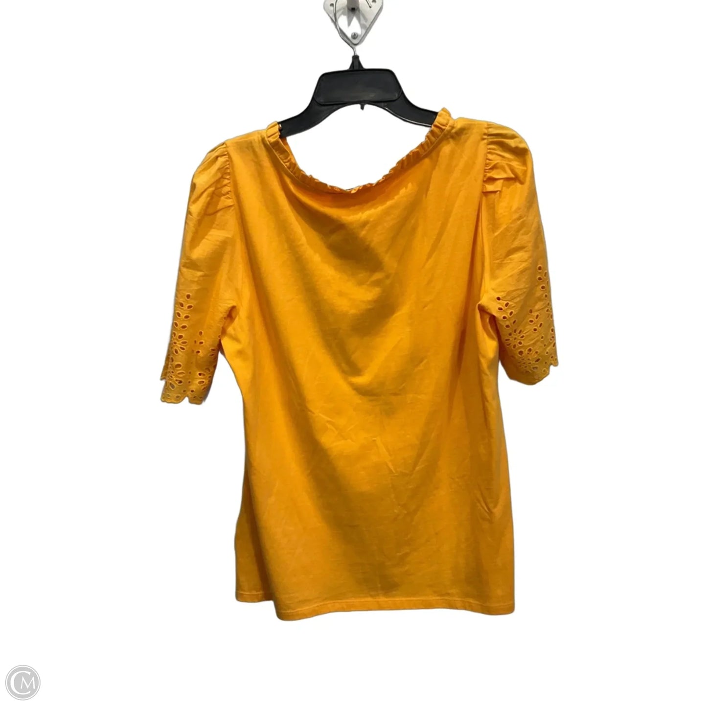 Top Short Sleeve By Talbots In Yellow, Size: L