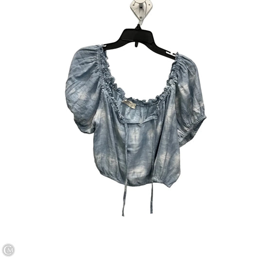 Top Short Sleeve By Lucky Brand In Blue, Size: L