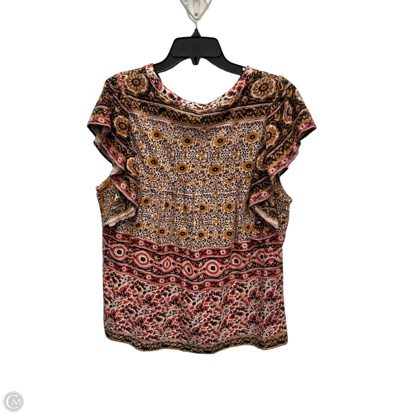 Top Short Sleeve By Rachel Zoe In Yellow, Size: Xl