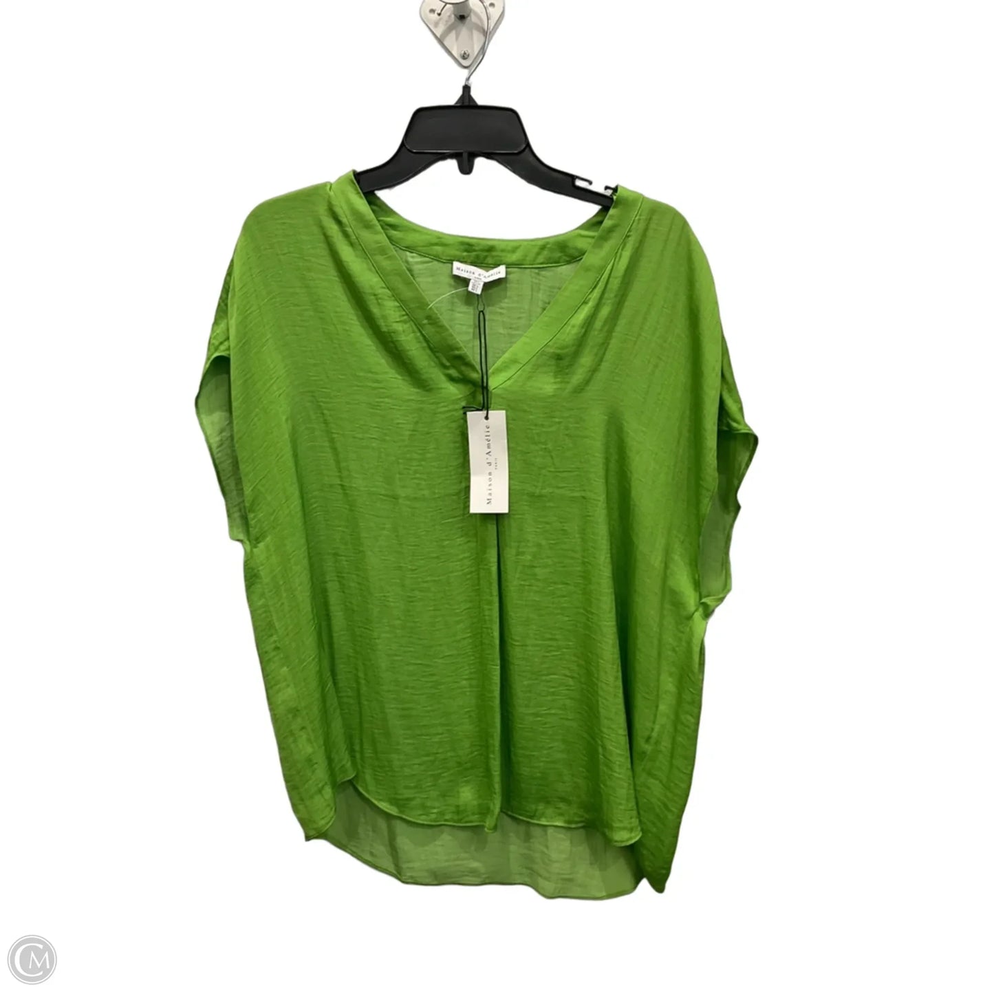 Top Short Sleeve By Maison Damelie In Green, Size: L