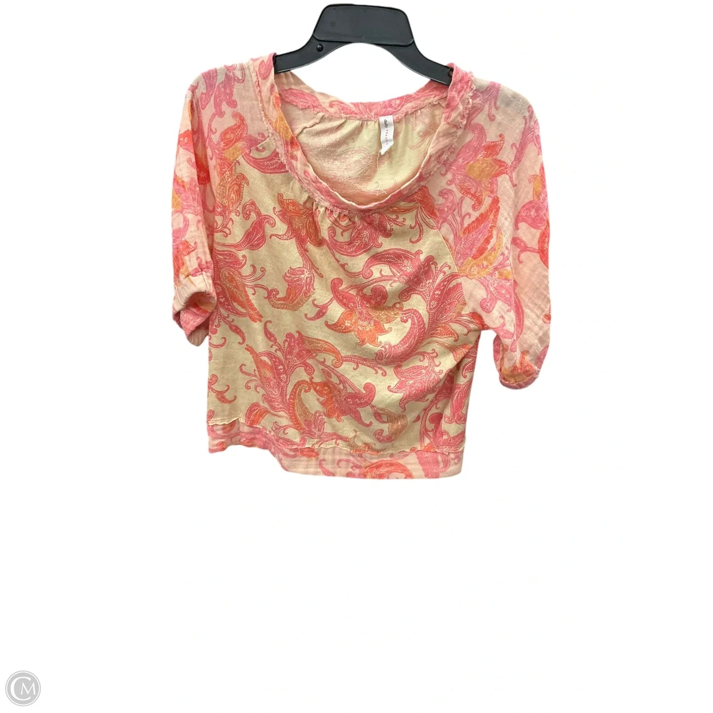 Top Short Sleeve By Daily Practice By Anthropologie In Paisley Print, Size: Xs