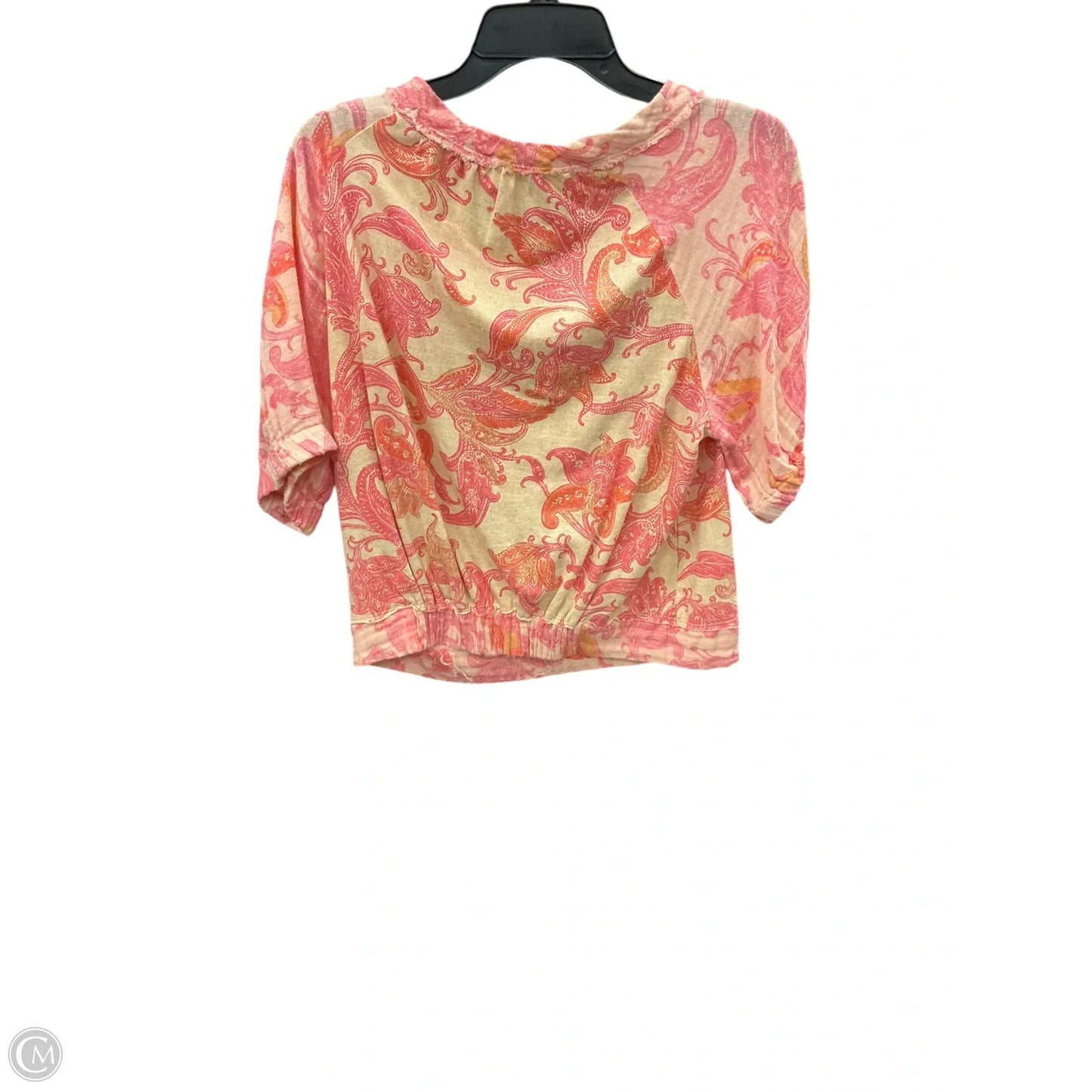 Top Short Sleeve By Daily Practice By Anthropologie In Paisley Print, Size: Xs